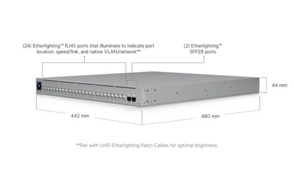 1887190_8 - Mediatech Ubiquiti UniFi Switch USW-Pro-XG-24-PoE 24Port PoE+++720W, 8x2.5GE, 16x10GE,2xSFP28