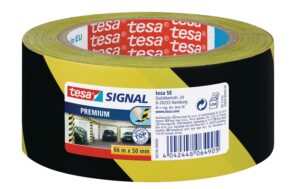 Tesa Signal Absperrband schwarz/gelb 66m x 50mm, leicht entfernbar kaufen Schweiz | Mediatech.ch