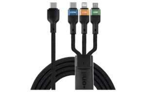 onit USB-Multi-Kabel 1.2M 100W USB 2.0 / C zu C+L+M / schwarz