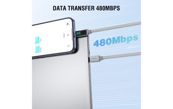 4smarts USB 2.0 USB-C Kabel, 1.5m DigitCord bis 100W, 1.5m, grau