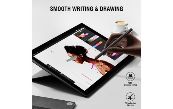 1889629_4 - Mediatech 4smarts MPP Sylus Pen Für Microsoft Surface, Schwarz