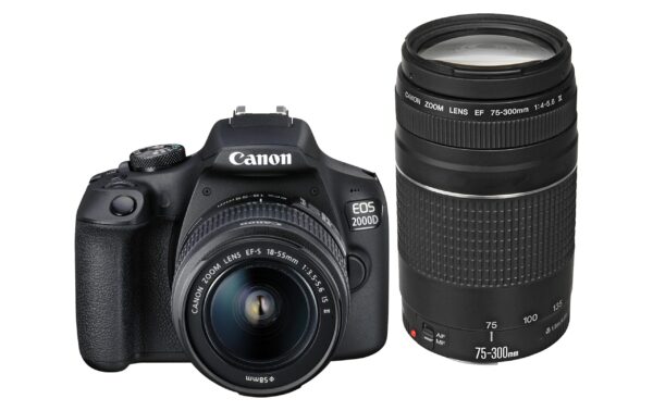 Canon EOS 2000D Kit, 24 MP inkl. Objektiv EF-S 18-55mm IS / 75-300 III kaufen Schweiz | Mediatech.ch