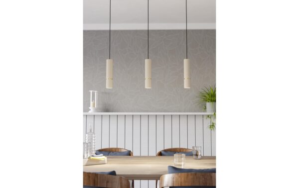 1891402_1 - Mediatech EGLO Pendelleuchte CAMINIA beige inkl. GU10 3x4,7W
