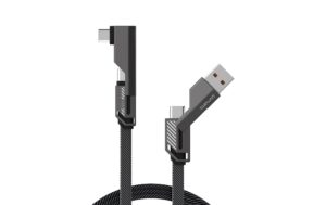 1892503 - Mediatech 4smarts USB-C Kabel ComboCord Flat 2iin1 240W, 1.5m, graphit kaufen Schweiz | Mediatech.ch