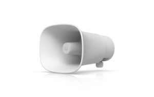 Ubiquiti UniFi UP-AI-Horn-Speaker-W, Weiss 120dB Horn Lautsprecher, Outdoor, PoE