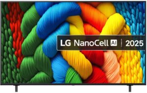 LG TV UN 65NANO80A6B 65 4K UHD, Direct LED, 2-pole