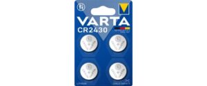VARTA Knopfzelle CR2430, 3.0V, 4Stk 4 Stück, Blister Verpackung