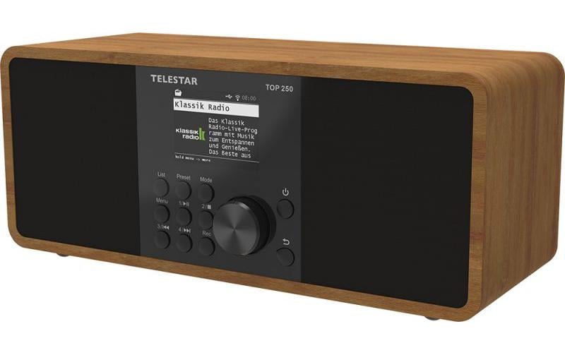 1896872_1 - Mediatech Telestar WLAN-Digitalradio TOP 250 Braun/Holz, Internet, BT 5.3, USB-Rec, App