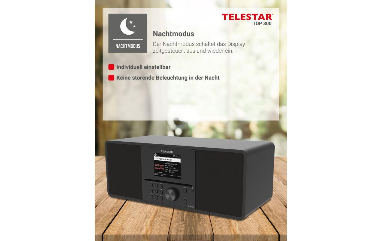 1896873_4 - Mediatech Telestar WLAN-Digitalradio TOP 300 Schwarz, BT 5.3, CD-Player, USB-Rec, App