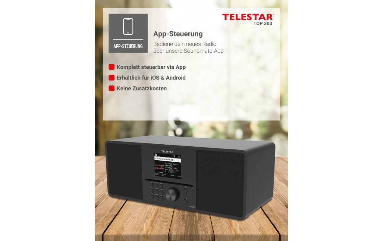 1896873_5 - Mediatech Telestar WLAN-Digitalradio TOP 300 Schwarz, BT 5.3, CD-Player, USB-Rec, App