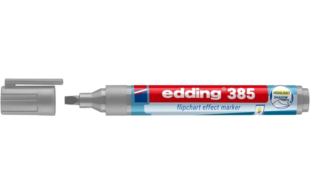 edding Flipchart Effektmarker e-385 1-5mm, silbergrau