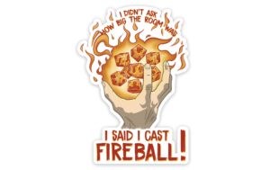 I Cast Fireball Sticker