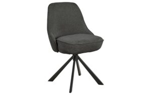 AC Design Esszimmerstuhl Carlton 2 Stück Stahl/Textil, Schwarz