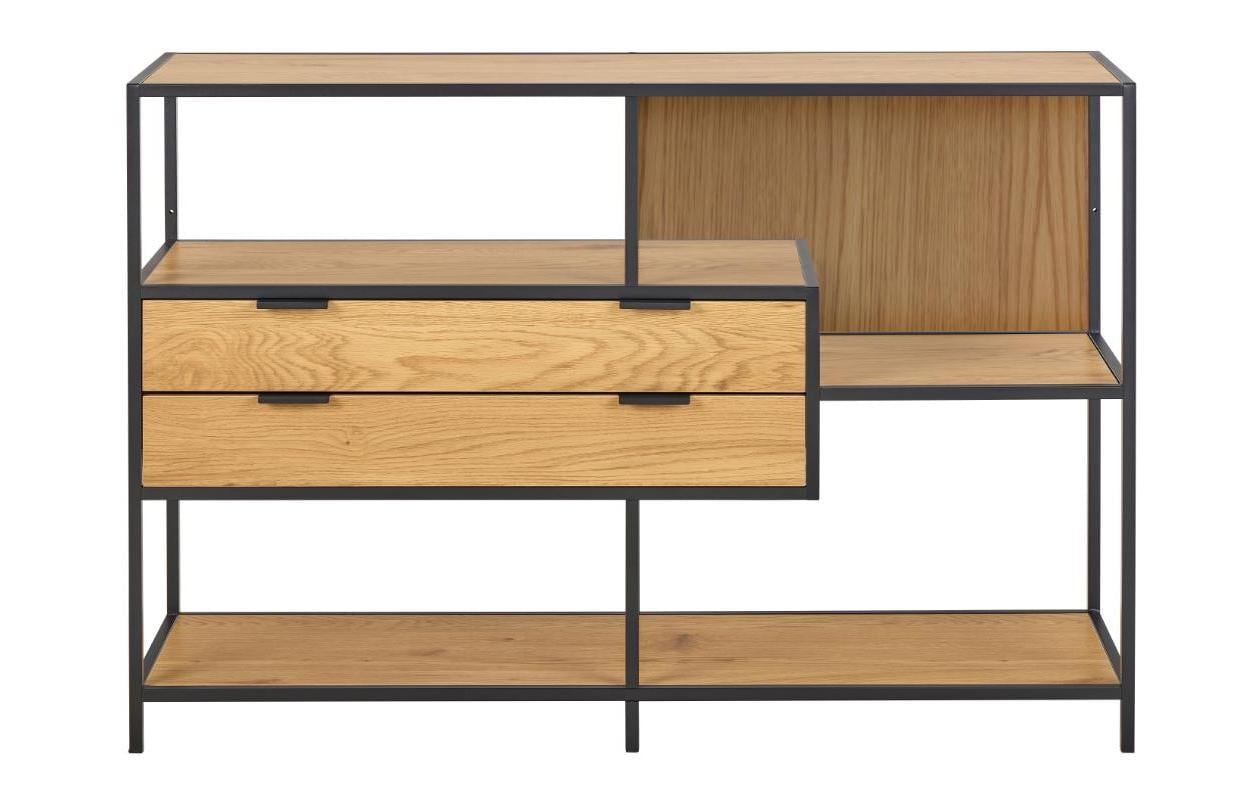 1902549_1 - Mediatech AC Design Regal Seaford Wildeiche Metall/Melamin, (WxDxH): 114x35x78 cm