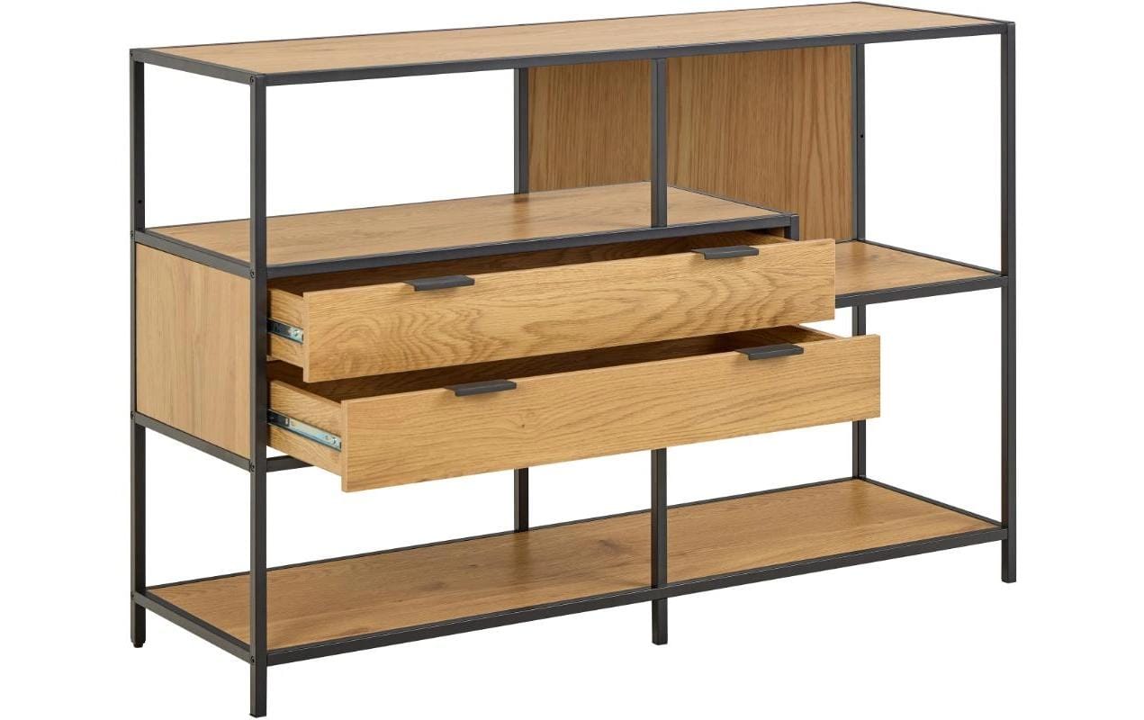 1902549_4 - Mediatech AC Design Regal Seaford Wildeiche Metall/Melamin, (WxDxH): 114x35x78 cm