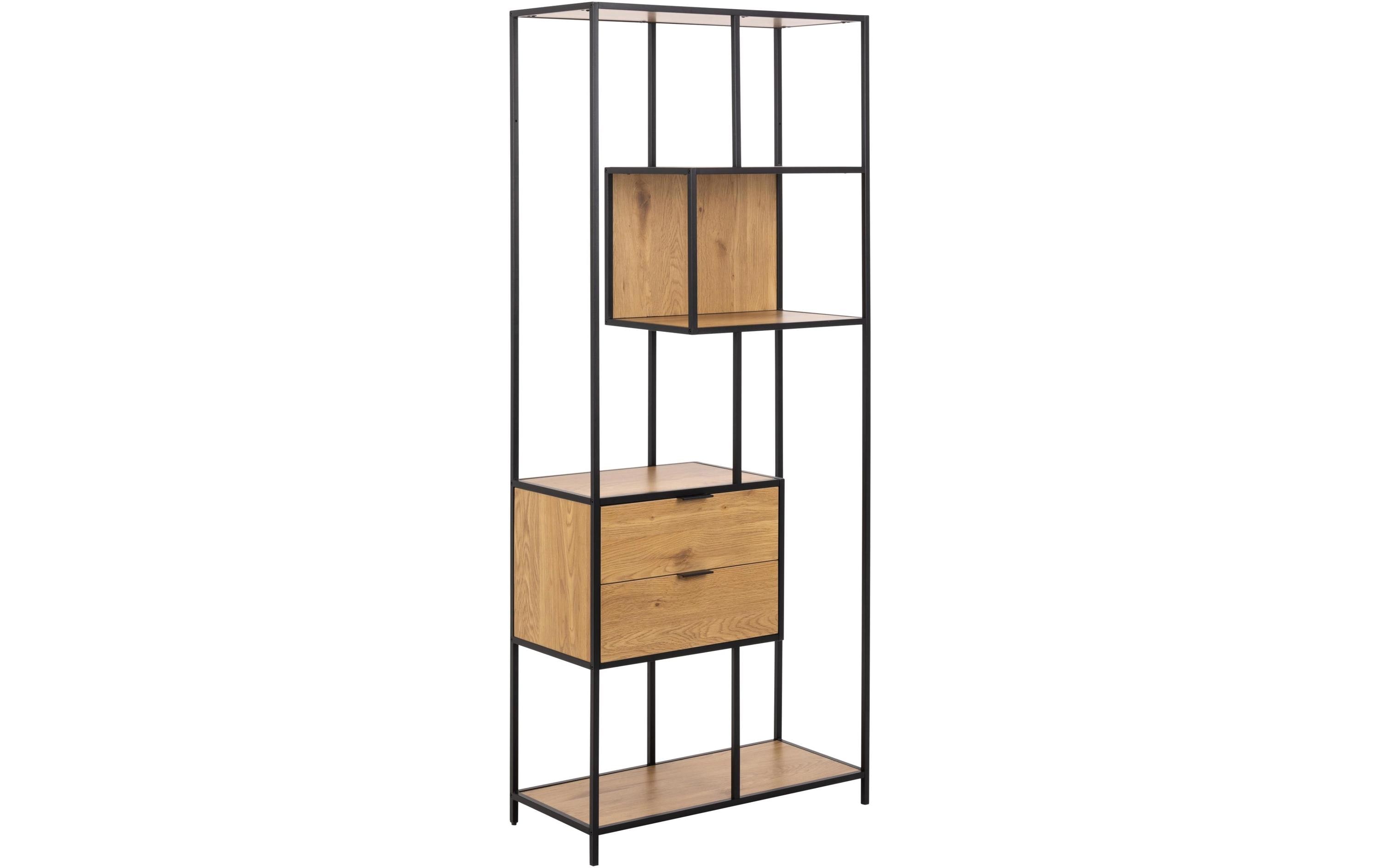 AC Design Regal Seaford Wildeiche Metall/Melamin, (WxDxH): 77x35x185 cm