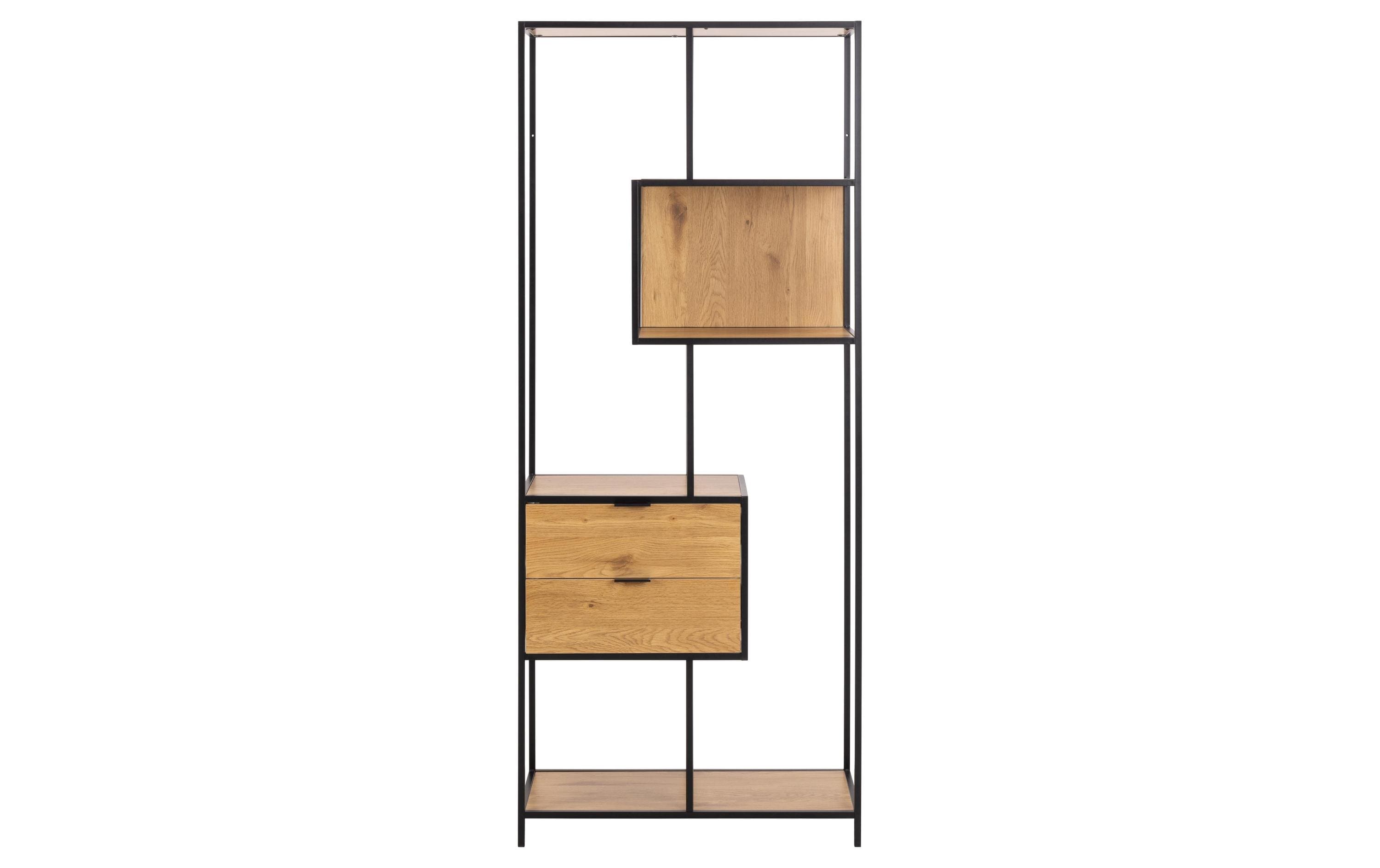 1902551_1 - Mediatech AC Design Regal Seaford Wildeiche Metall/Melamin, (WxDxH): 77x35x185 cm