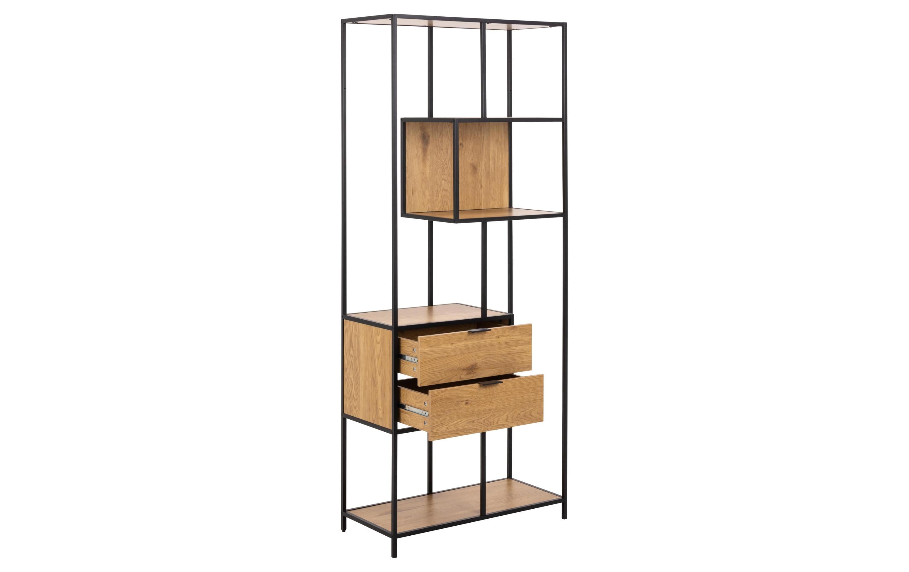 1902551_4 - Mediatech AC Design Regal Seaford Wildeiche Metall/Melamin, (WxDxH): 77x35x185 cm
