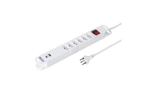 STEFFEN Steckerleiste STEBA VARIABL mit USB 6xT13, 1xUSB-C, 1xUSB-A 3m Kabel, weiss