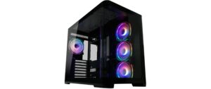 1902894 - Mediatech Lc-Power Midi Tower LC-8001B-ON 2x 2.5. 2x 3.5 intern, Schwarz