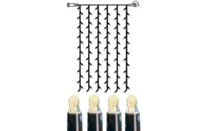 Star Trading System LED Extra Vorhang 100x200cm, Schwarz, Warmweiss
