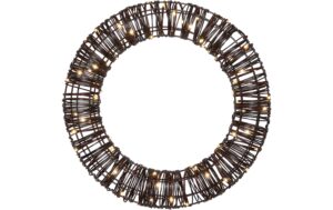 Star Trading Outdoor Deco Vicke Wreath Indoor, Outdoor, Warmweiss, Braun