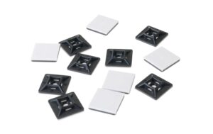 Kabelbinder-Befestigungssockel 3.6mm 19x19mm schwarz, 100 Stück