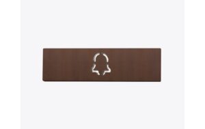 Doorbird Namensschild D21x Echte Baubronze, Glockensymbol