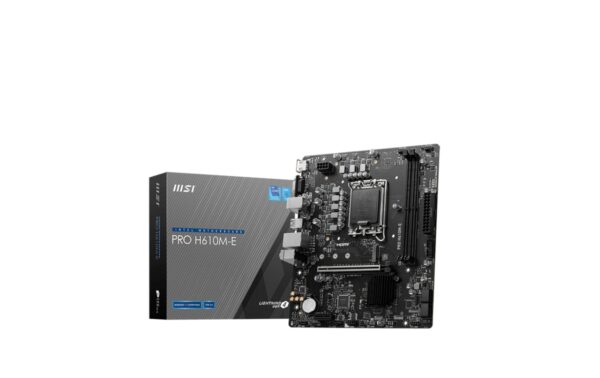 1906263 - Mediatech MSI PRO H610M-E, LGA1700, mATX Intel H610, 2x DDR5, PCIe 4.0, HDMI, VGA kaufen Schweiz | Mediatech.ch