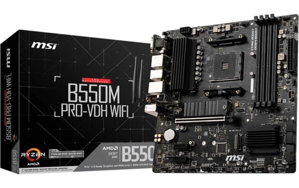 1906265 - Mediatech MSI B550M PRO-VDH WIFI, AM4, mATX AMD B550, 4x DDR4, PCIe 4.0, HDMI, DP kaufen Schweiz | Mediatech.ch