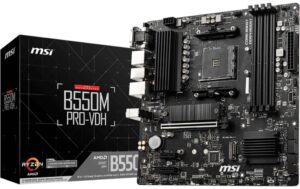 MSI B550M PRO-VDH, AM4, mATX AMD B550, 4x DDR4, PCIe 4.0, HDMI, DP
