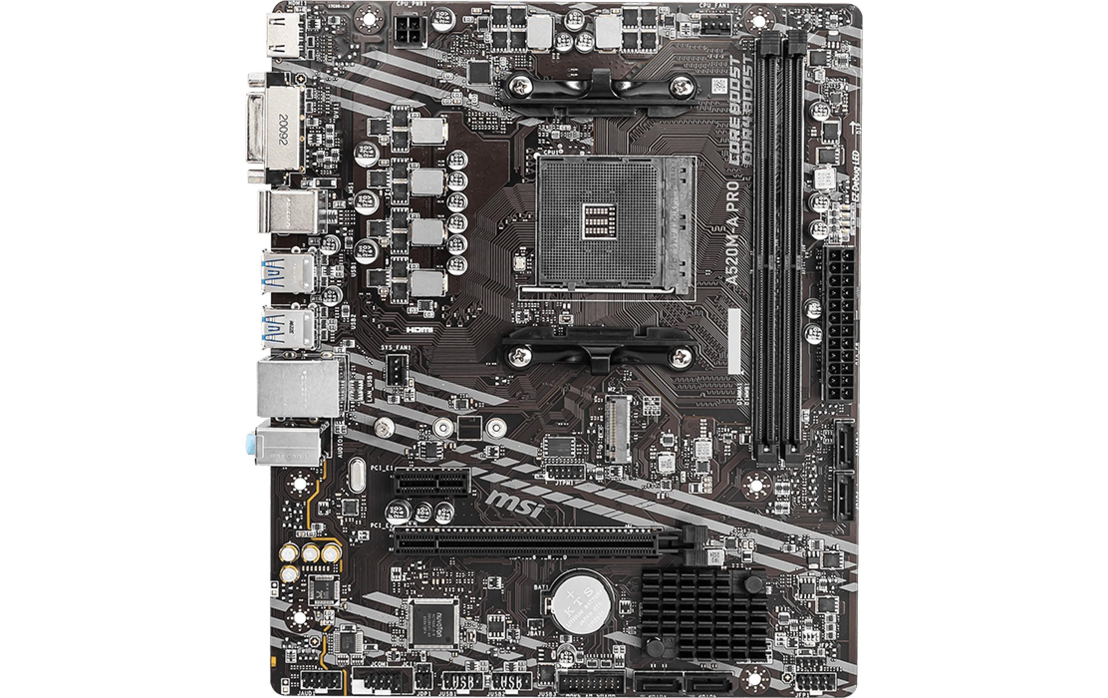 1906270_1 - Mediatech MSI A520M-A PRO, AM4, mATX AMD A620, 2x DDR4, PCIe 3.0, HDMI, DVI