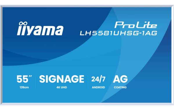 1906769 - Mediatech Iiyama LH5581UHSG-1AG 55, VA, White Frame, UHD, 500cd, Android kaufen Schweiz | Mediatech.ch