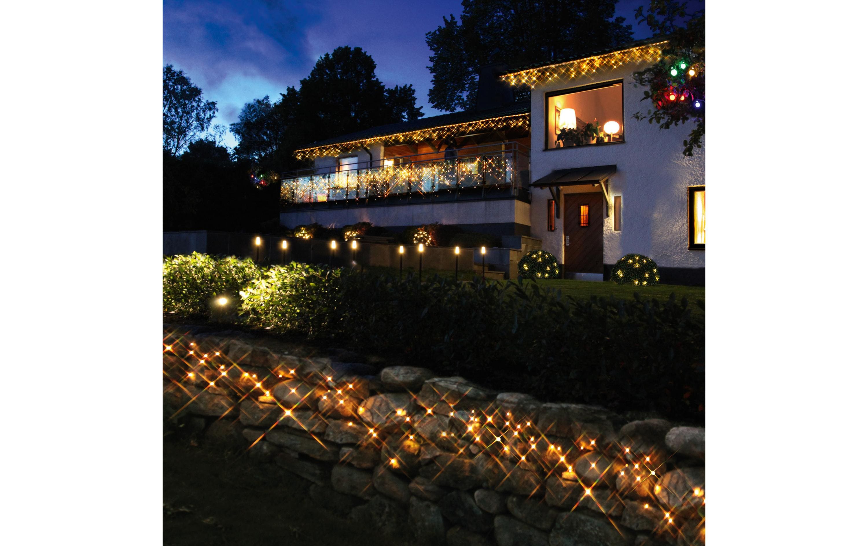 1907803_1 - Mediatech System 24 Extra, Icicle, 300x40cm 49 LED warmweiss, Kabel schwarz