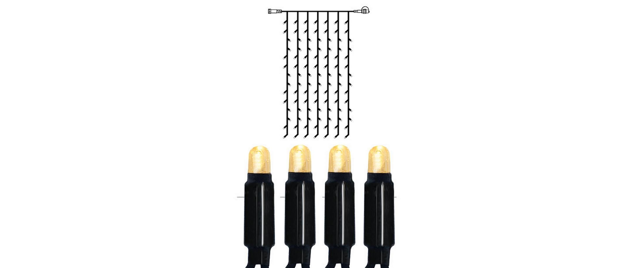 Star Trading System 24 Extra, Vorhang, 100x200cm 98 LED warmweiss, Kabel schwarz kaufen | Mediatech.ch