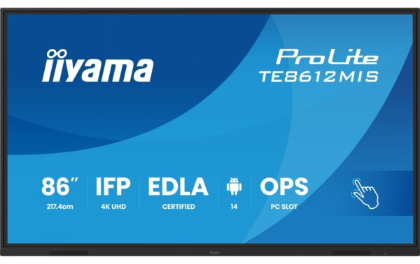 Iiyama TE8612MIS-B4AG 86, Touch, IPS, UHD, 400cd, Android