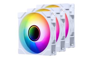 Gehäuselüfter M25 D-RGB REV 120 3er 120x120x25mm, 3er. Weiss