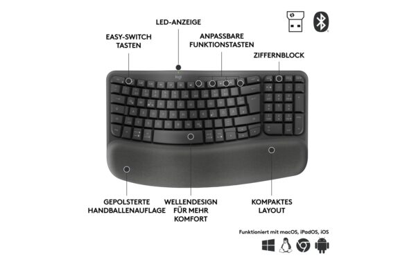 Logitech Wave Keys graphite US-Layout US-Layout
