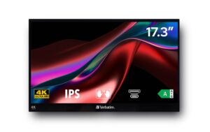 Verbatim Portable Touchscreen Monitor 17.3 4K Ultra HD, Metal Housing