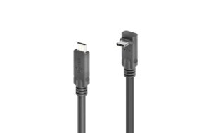 MicroX4 USB3.2 Kabel C-C, 5.0m, 90°, U/D 10Gbps, 100W, USB3.2 Gen2, Passive