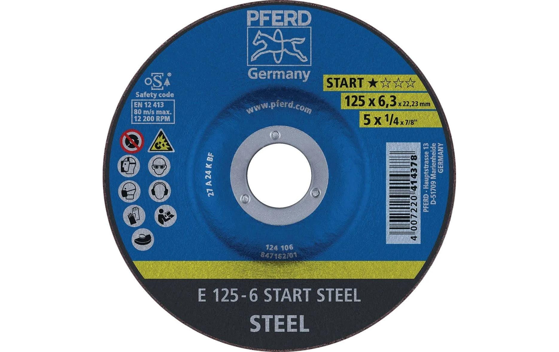 1912706 - Mediatech Pferd Schruppscheibe START STEEL E 125-6 START STEEL kaufen | Mediatech.ch