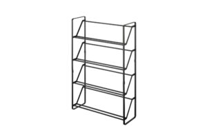 Yamazaki Schuhregal Frame Stahl, B 53 x T 17.5 x H 80 cm, Schwarz