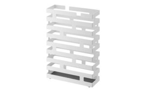 Yamazaki Schirmständer Brick Wide Stahl, B 30 x T 10 x H 43 cm, Weiss