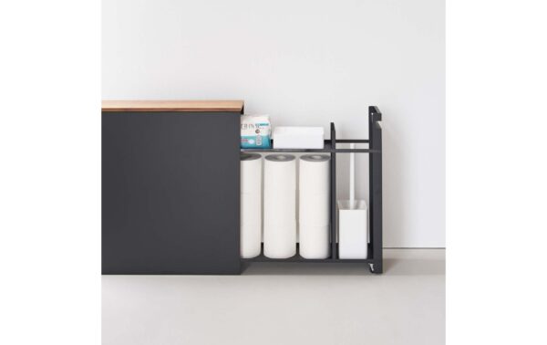 Yamazaki Nischenregal Tower Stahl/MDF, Schwarz