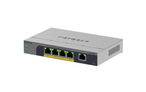 1912856 - Mediatech Netgear GS105EP: 5 Port Gigabit PoE+ Switch 5x Gigabit, 4x PoE+ (63W), Fanless kaufen Schweiz | Mediatech.ch