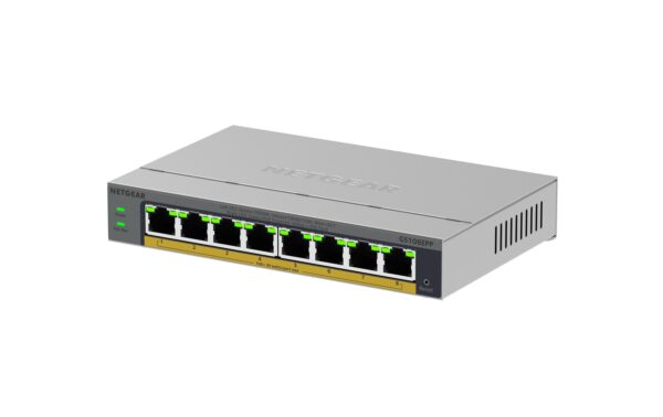 1912862 - Mediatech Netgear GS108EPP:8 Port Gigabit PoE+ Switch 8x Gigabit, 8x PoE+ (123W), Fanless kaufen Schweiz | Mediatech.ch