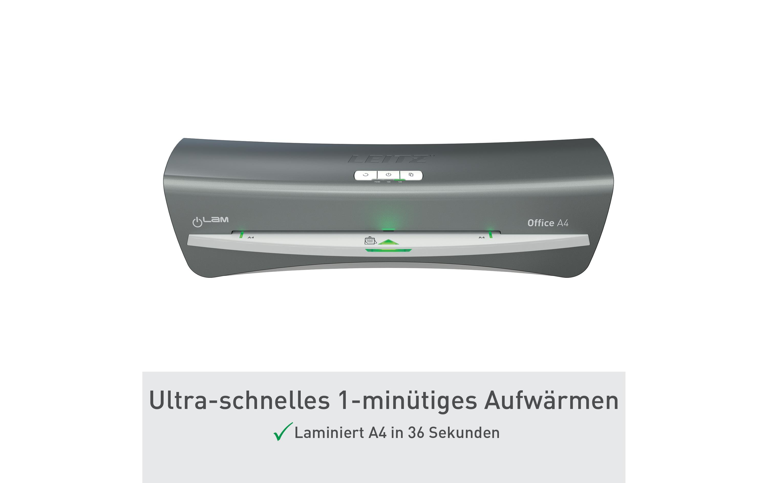 1912932_3 - Mediatech Leitz Laminiergerät Office A4 grau, bis 125 mic
