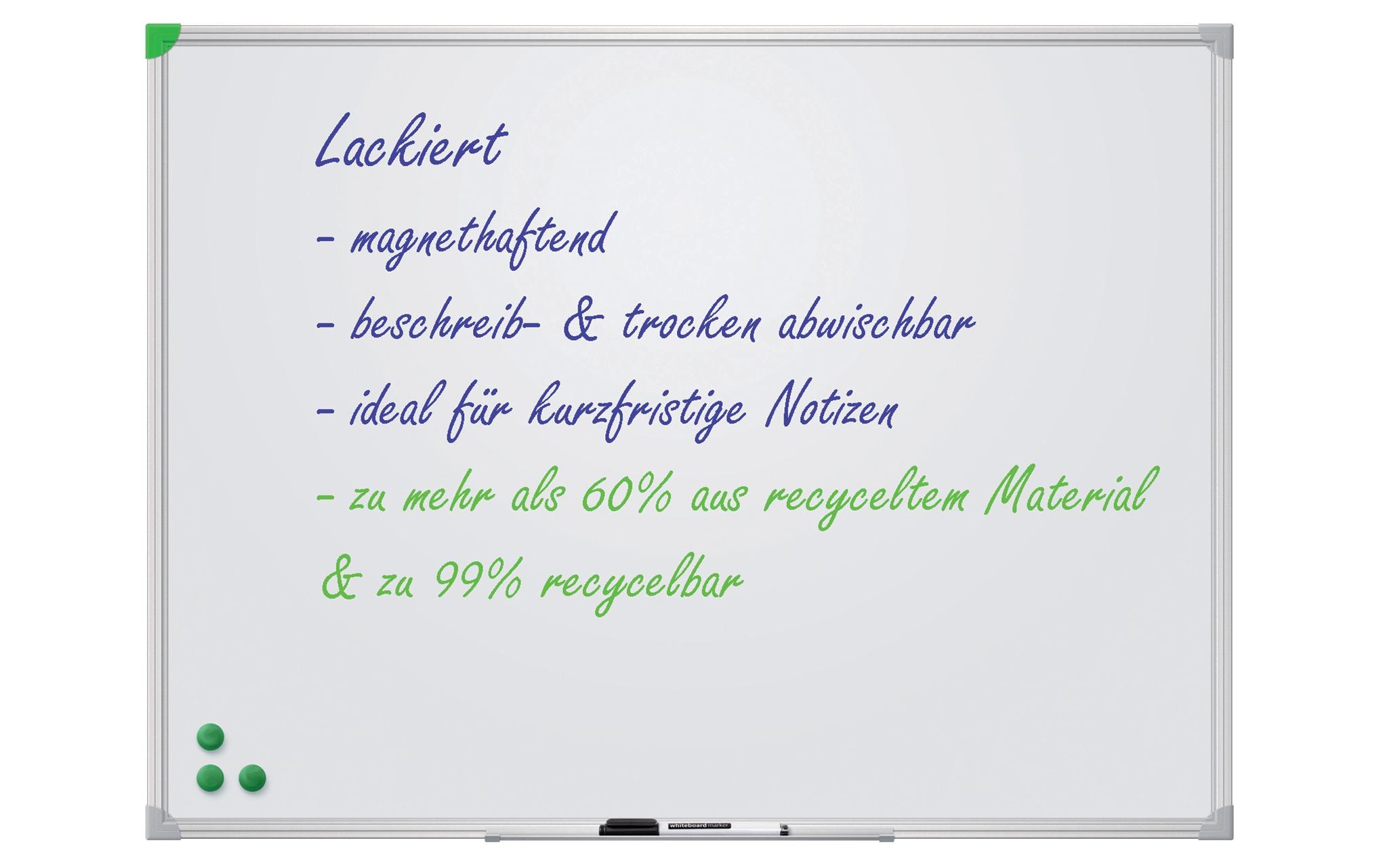 1912934_1 - Mediatech FRANKEN Schreibtafel U-Act!Line Stahl, 60 x 45 cm