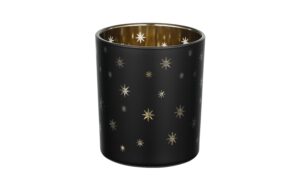 Eglo Windlicht Stern Lukut 10 cm Schwarz/Gold, Ø 88, H 100