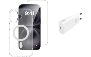 4smarts 3in1 Set, Glas, Cover, Charger iPhone 17, MagSafe-Kompatibel